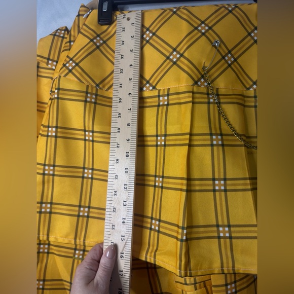 WOMENS Y2K AUTHENTIC CLUELESS CHER YELLOW PLAID COSTUME, COSPLAY, PREPPY, Medium - Picture 8 of 11